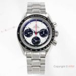 BF Factory Replica Omega Speedmaster Moonwatch White Dial Red Hand
